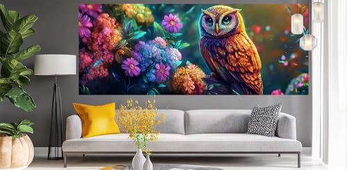 Malen Nach Zahlen Erwachsene Eule, DIY Malen Nach Zahlen XXL Paint by Numbers für Anfänger, Bastelset Handgemalt Ölgemälde Kreativ Set Mit Pinseln und Acrylfarbe, Home Wand Décor Blume 40 X 90cm Y504 Malen Nach Zahlen Erwachsene Eule, DIY Malen Nach Zahlen XXL Paint by Numbers für Anfänger, Bastelset Handgemalt Ölgemälde Kreativ Set Mit Pinseln und Acrylfarbe, Home Wand Décor Blume 40 X 90cm Y504 von Generic