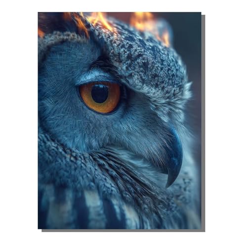 Malen Nach Zahlen Erwachsene Eule, Groß DIY Malen Nach Zahlen Tier, Anfänger Frauen Bastelset, Pinsel und 36 Acrylfarbe, Paint by Numbers Basteln für Wand Dekor Geschenk 100x135cm ZBSWK72 von Generic