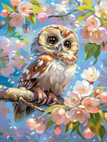 Malen Nach Zahlen Erwachsene Eule, Malen Nach Zahlen Blume, Paint by Numbers Bastelset Erwachsene DIY Handgemalt Ölgemälde Leinwand Kits für Wanddeko, Geschenke für Frauen Anfänger 60x80cm O-6107 Malen Nach Zahlen Erwachsene Eule, Malen Nach Zahlen Blume, Paint by Numbers Bastelset Erwachsene DIY Handgemalt Ölgemälde Leinwand Kits für Wanddeko, Geschenke für Frauen Anfänger 60x80cm O-6107 von Generic