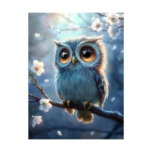 Malen Nach Zahlen Erwachsene Eule DIY Set Erwachsene mit Leinwand zum Bemalen Pflanzen 135 x 100CM 36 Farben Acrylfarben Set und Pinsel, Malen Nach Zahlen Kinder für Zimmer Deko Geschenke 2YH-14794 von Generic