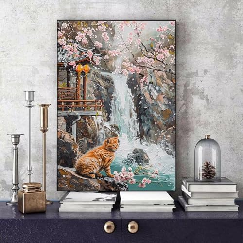 Malen Nach Zahlen Erwachsene Fallen Malen Nach Zahlen Katze, DIY Set Erwachsene Paint by Numbers mit 3 Pinsel und Acrylfarben für Zimmer Deko Wohnzimmer, Geschenke für Frauen 70 X 95 CM -bby250616 Malen Nach Zahlen Erwachsene Fallen Malen Nach Zahlen Katze, DIY Set Erwachsene Paint by Numbers mit 3 Pinsel und Acrylfarben für Zimmer Deko Wohnzimmer, Geschenke für Frauen 70 X 95 CM -bby250616 von Generic