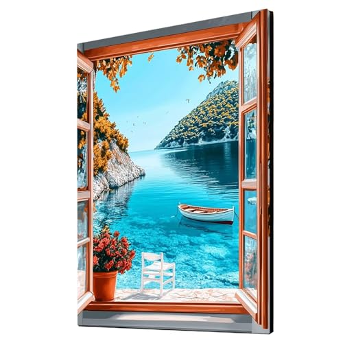 Malen Nach Zahlen Erwachsene Fensterbank DIY Set Erwachsene mit Leinwand zum Bemalen Boot 135x100CM 36 Farben Acrylfarben Set und Pinsel, Malen Nach Zahlen Kinder für Deko Wohnzimmer Geschenke 2YH5330 Malen Nach Zahlen Erwachsene Fensterbank DIY Set Erwachsene mit Leinwand zum Bemalen Boot 135x100CM 36 Farben Acrylfarben Set und Pinsel, Malen Nach Zahlen Kinder für Deko Wohnzimmer Geschenke 2YH5330 von Generic