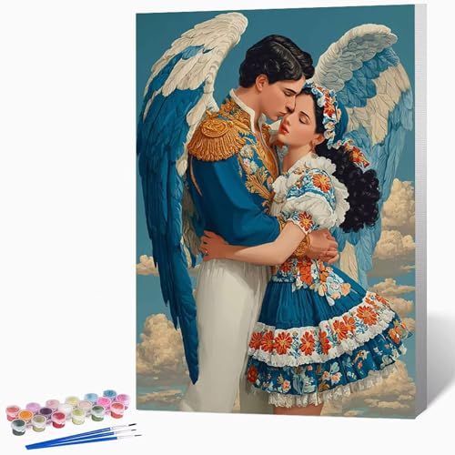 Malen Nach Zahlen Erwachsene Figur Malen Nach Zahlen Engel, Bastelset Erwachsene Mit 3-Pinseln Und Acrylfarbe, DIY Handgemalt öLgemäLde Kit FüR Geschenke, Zimmer Deko 30×40cm Ohne Rahmen -LKF07219V Malen Nach Zahlen Erwachsene Figur Malen Nach Zahlen Engel, Bastelset Erwachsene Mit 3-Pinseln Und Acrylfarbe, DIY Handgemalt öLgemäLde Kit FüR Geschenke, Zimmer Deko 30×40cm Ohne Rahmen -LKF07219V von Generic