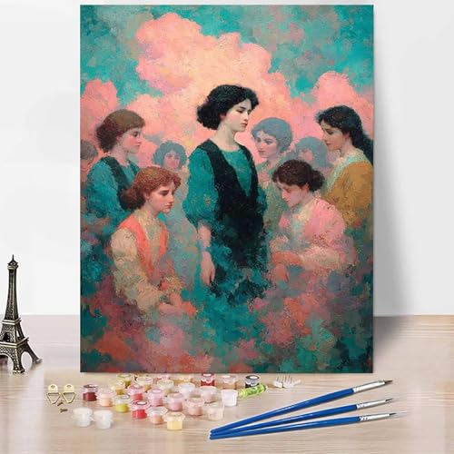 Malen Nach Zahlen Erwachsene Figur Malen Nach Zahlen Frau, DIY Set Erwachsene Anfänger Mit 3 - Pinseln und Acrylfarbe, Handgemalt Ölgemälde für Frauen, Deko Wohnzimmer 70 x 95 cm Ohne Rahmen -XY80A von Generic