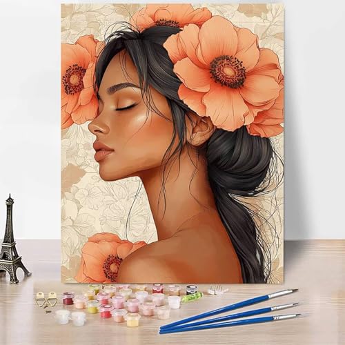 Malen Nach Zahlen Erwachsene Figur Malen Nach Zahlen PorträTmalerei, DIY Set Erwachsene Mit 3 - Pinseln und Acrylfarbe, Handgemalt Ölgemälde für Frauen, Deko Wohnzimmer 40×50cm Ohne Rahmen -XY310 Malen Nach Zahlen Erwachsene Figur Malen Nach Zahlen PorträTmalerei, DIY Set Erwachsene Mit 3 - Pinseln und Acrylfarbe, Handgemalt Ölgemälde für Frauen, Deko Wohnzimmer 40×50cm Ohne Rahmen -XY310 von Generic