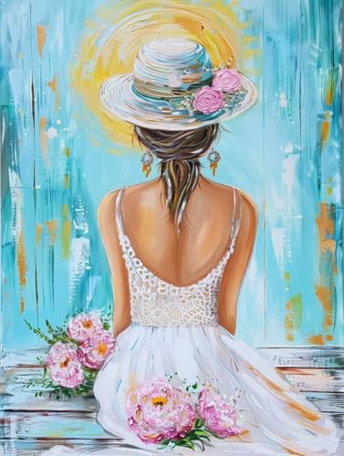 Malen Nach Zahlen Erwachsene Frau, Malen Nach Zahlen Blume, DIY Basteln Erwachsene Leinwand Kit Mit Pinseln und Acrylfarbe, DIY Paint by Numbers Kits, für Wanddeko, Geschenk, 100x135cm H-8939 Malen Nach Zahlen Erwachsene Frau, Malen Nach Zahlen Blume, DIY Basteln Erwachsene Leinwand Kit Mit Pinseln und Acrylfarbe, DIY Paint by Numbers Kits, für Wanddeko, Geschenk, 100x135cm H-8939 von Generic