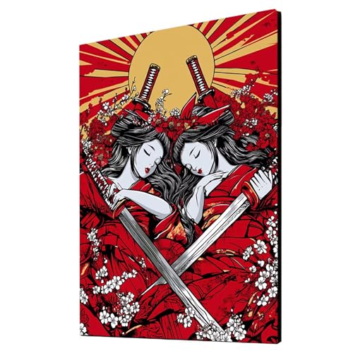 Malen Nach Zahlen Erwachsene Frau DIY Set Erwachsene mit Leinwand zum Bemalen Katana 100x135 cm 36 Farben Acrylfarben Set und Pinsel, Malen Nach Zahlen Kinder für Deko Wohnzimmer Geschenke 2YH-2090 Malen Nach Zahlen Erwachsene Frau DIY Set Erwachsene mit Leinwand zum Bemalen Katana 100x135 cm 36 Farben Acrylfarben Set und Pinsel, Malen Nach Zahlen Kinder für Deko Wohnzimmer Geschenke 2YH-2090 von Generic
