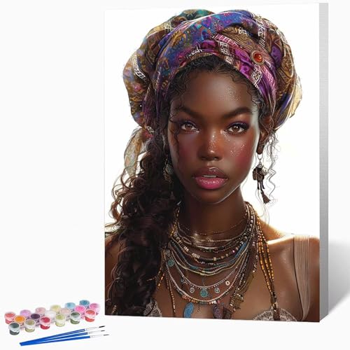 Malen Nach Zahlen Erwachsene Frau Malen Nach Zahlen Figur, Bastelset Erwachsene Mit 3-Pinseln Und Acrylfarbe, DIY Handgemalt öLgemäLde Kit FüR Geschenke, Zimmer Deko 100×135cm Ohne Rahmen -LKF071889 von Generic