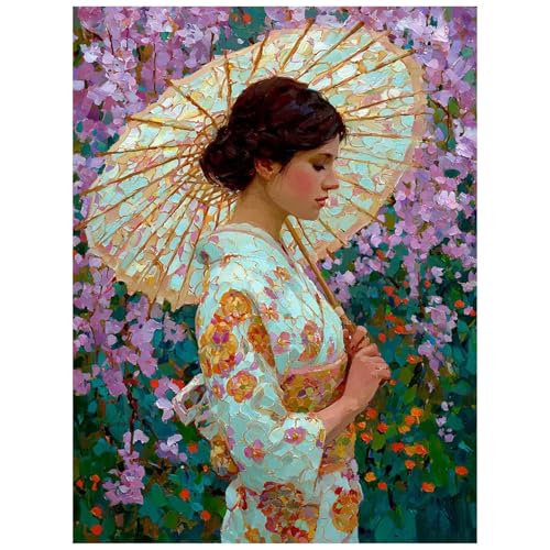 Malen Nach Zahlen Erwachsene Frau Malen Nach Zahlen Kinder, DIY Set Erwachsene mit Pinselset Acrylfarben Set Leinwand zum Bemalen 100 x 135cm, Blume Paint by Numbers Deko wohnzimmer Geschenke 8YH-1015 von Generic