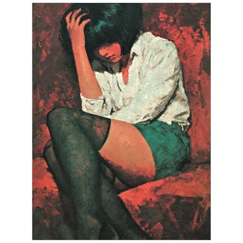 Malen Nach Zahlen Erwachsene Frau Malen Nach Zahlen Kinder, DIY Set Erwachsene mit Pinselset Acrylfarben Set Leinwand zum Bemalen 50x70CM, Abstrakt Paint by Numbers Deko wohnzimmer Geschenke 8YH-3854 von Generic