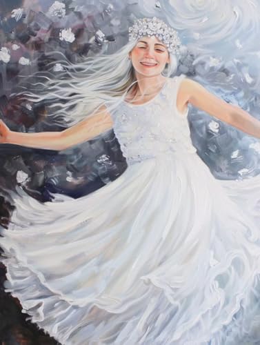Malen Nach Zahlen Erwachsene Frau Malen Nach Zahlen TäNzer, Painting by Numbers, DIY Basteln Erwachsene Handgemalt Ölgemälde Set Mit Pinseln und Acrylfarbe für Zimmer Deko Geschenke 30x40cm 5-5925 von Generic