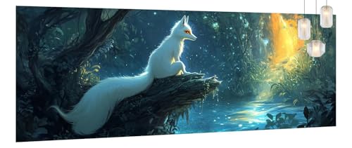 Malen Nach Zahlen Erwachsene Fuchs,DIY Paint by Numbers für Anfänger und Kinder,Bastelset Handgemalt Ölgemälde Kreativ Set Mit 3-Pinseln und Acrylfarbe,Geschenk Home Décor Landschaft 80 X 200cm Y1139 von Generic