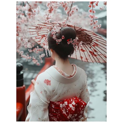 Malen Nach Zahlen Erwachsene Geisha Malen Nach Zahlen Kinder, DIY Set Erwachsene mit Pinselset Acrylfarben Set Leinwand zum Bemalen 30 x 40cm, Blume Paint by Numbers Deko wohnzimmer Geschenke 8YH-6106 Malen Nach Zahlen Erwachsene Geisha Malen Nach Zahlen Kinder, DIY Set Erwachsene mit Pinselset Acrylfarben Set Leinwand zum Bemalen 30 x 40cm, Blume Paint by Numbers Deko wohnzimmer Geschenke 8YH-6106 von Generic