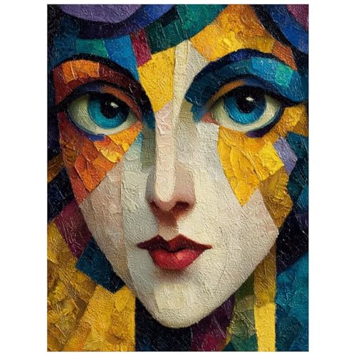 Malen Nach Zahlen Erwachsene Gesicht Malen Nach Zahlen Kinder, DIY Set Erwachsene mit Pinselset Acrylfarben Set Leinwand zum Bemalen 70x50cm, Abstrakt Paint by Numbers Wanddeko Wohnzimmer 8YH-1152 Malen Nach Zahlen Erwachsene Gesicht Malen Nach Zahlen Kinder, DIY Set Erwachsene mit Pinselset Acrylfarben Set Leinwand zum Bemalen 70x50cm, Abstrakt Paint by Numbers Wanddeko Wohnzimmer 8YH-1152 von Generic