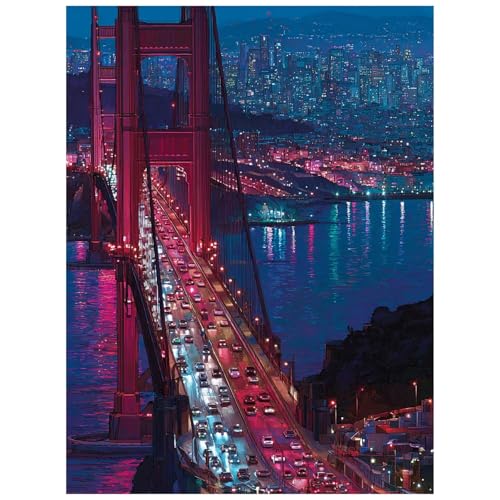 Malen Nach Zahlen Erwachsene Golden Gate Bridge Malen Nach Zahlen Kinder,DIY Set Erwachsene mit Pinselset Acrylfarben Set Leinwand zum Bemalen 95x70cm, Landschaft Paint by Numbers Zimmer Deko 8YH-1882 Malen Nach Zahlen Erwachsene Golden Gate Bridge Malen Nach Zahlen Kinder,DIY Set Erwachsene mit Pinselset Acrylfarben Set Leinwand zum Bemalen 95x70cm, Landschaft Paint by Numbers Zimmer Deko 8YH-1882 von Generic