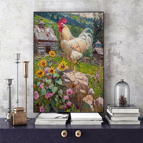 Malen Nach Zahlen Erwachsene Hahn Malen Nach Zahlen Sonnenblume, DIY Set Erwachsene Paint by Numbers mit 3 Pinsel und Acrylfarben für Zimmer Deko Wohnzimmer, Geschenke 100 x 135 cm -bby2506BI761 Malen Nach Zahlen Erwachsene Hahn Malen Nach Zahlen Sonnenblume, DIY Set Erwachsene Paint by Numbers mit 3 Pinsel und Acrylfarben für Zimmer Deko Wohnzimmer, Geschenke 100 x 135 cm -bby2506BI761 von Generic