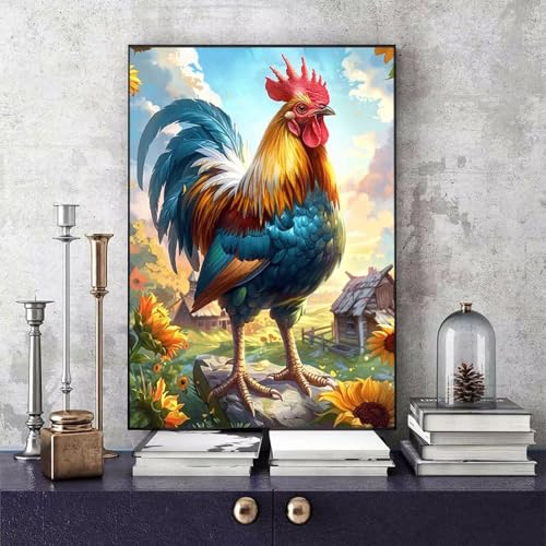 Malen Nach Zahlen Erwachsene Hahn Malen Nach Zahlen Sonnenblume, DIY Set Erwachsene Paint by Numbers mit 3 Pinsel und Acrylfarben für Zimmer Deko Wohnzimmer, Geschenke für Frauen 40 X 50 CM -bby2506E6 Malen Nach Zahlen Erwachsene Hahn Malen Nach Zahlen Sonnenblume, DIY Set Erwachsene Paint by Numbers mit 3 Pinsel und Acrylfarben für Zimmer Deko Wohnzimmer, Geschenke für Frauen 40 X 50 CM -bby2506E6 von Generic