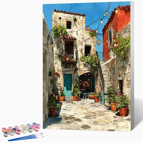 Malen Nach Zahlen Erwachsene Haus Malen Nach Zahlen Landschaft, Bastelset Erwachsene Mit 3-Pinseln Und Acrylfarbe, DIY Handgemalt öLgemäLde Kit FüR Geschenke, Deko 20 x 30 cm Ohne Rahmen -LKF0747Y8 Malen Nach Zahlen Erwachsene Haus Malen Nach Zahlen Landschaft, Bastelset Erwachsene Mit 3-Pinseln Und Acrylfarbe, DIY Handgemalt öLgemäLde Kit FüR Geschenke, Deko 20 x 30 cm Ohne Rahmen -LKF0747Y8 von Generic