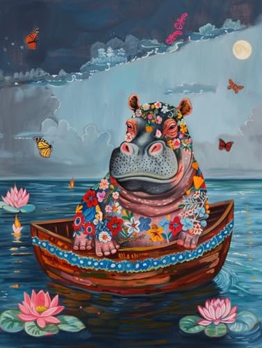 Malen Nach Zahlen Erwachsene Hippo Malen Nach Zahlen Schmetterling, Painting by Numbers, DIY Basteln Erwachsene Handgemalt Ölgemälde Set Mit Pinseln und Acrylfarbe für Zimmer Deko 60x70cm P-5909 Malen Nach Zahlen Erwachsene Hippo Malen Nach Zahlen Schmetterling, Painting by Numbers, DIY Basteln Erwachsene Handgemalt Ölgemälde Set Mit Pinseln und Acrylfarbe für Zimmer Deko 60x70cm P-5909 von Generic