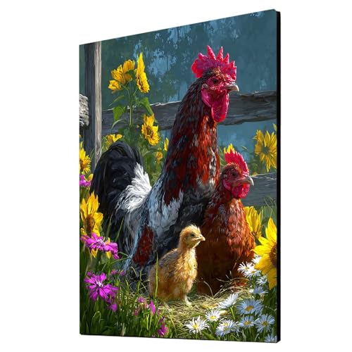 Malen Nach Zahlen Erwachsene Huhn DIY Set Erwachsene mit Leinwand zum Bemalen Tier 135x100CM 36 Farben Acrylfarben Set und Pinsel, Malen Nach Zahlen Kinder für Deko Wohnzimmer Geschenke 2YH-2210 Malen Nach Zahlen Erwachsene Huhn DIY Set Erwachsene mit Leinwand zum Bemalen Tier 135x100CM 36 Farben Acrylfarben Set und Pinsel, Malen Nach Zahlen Kinder für Deko Wohnzimmer Geschenke 2YH-2210 von Generic