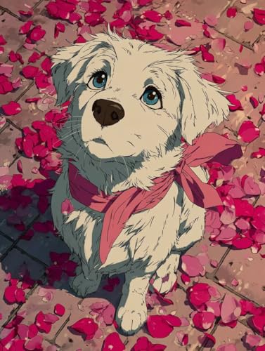 Malen Nach Zahlen Erwachsene Hund, Malen Nach Zahlen Blume, DIY Basteln Erwachsene Leinwand Kits, DIY Paint by Numbers Adult Kits Mit Pinseln und Acrylfarbe, Geschenk für Wanddeko, 90x120cm S-6938 Malen Nach Zahlen Erwachsene Hund, Malen Nach Zahlen Blume, DIY Basteln Erwachsene Leinwand Kits, DIY Paint by Numbers Adult Kits Mit Pinseln und Acrylfarbe, Geschenk für Wanddeko, 90x120cm S-6938 von Generic