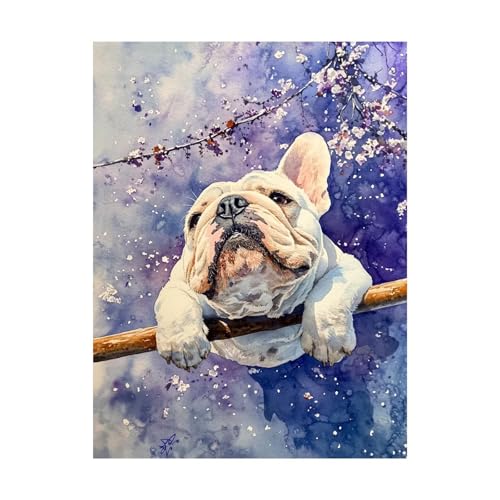 Malen Nach Zahlen Erwachsene Hund DIY Set Erwachsene mit Leinwand zum Bemalen Blume 135x100 CM 36 Farben Acrylfarben Set und Pinsel, Malen Nach Zahlen Kinder für Zimmer Deko Geschenke 2YH-14978 von Generic