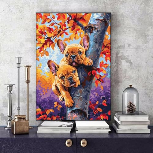 Malen Nach Zahlen Erwachsene Hund Malen Nach Zahlen Herbstlaub, DIY Set Erwachsene Paint by Numbers mit 3 Pinsel und Acrylfarben für Zimmer Deko Wohnzimmer, Geschenke 100 X 135 CM -bby2506H860U Malen Nach Zahlen Erwachsene Hund Malen Nach Zahlen Herbstlaub, DIY Set Erwachsene Paint by Numbers mit 3 Pinsel und Acrylfarben für Zimmer Deko Wohnzimmer, Geschenke 100 X 135 CM -bby2506H860U von Generic