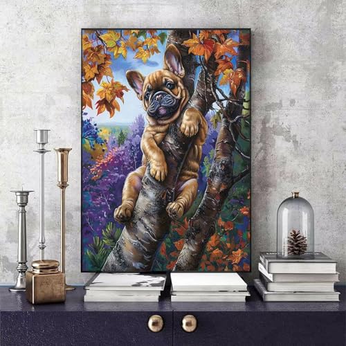 Malen Nach Zahlen Erwachsene Hund Malen Nach Zahlen Herbstlaub, DIY Set Erwachsene Paint by Numbers mit 3 Pinsel und Acrylfarben für Zimmer Deko Wohnzimmer, Geschenke für Frauen 40 x 60 cm -bby25068N Malen Nach Zahlen Erwachsene Hund Malen Nach Zahlen Herbstlaub, DIY Set Erwachsene Paint by Numbers mit 3 Pinsel und Acrylfarben für Zimmer Deko Wohnzimmer, Geschenke für Frauen 40 x 60 cm -bby25068N von Generic