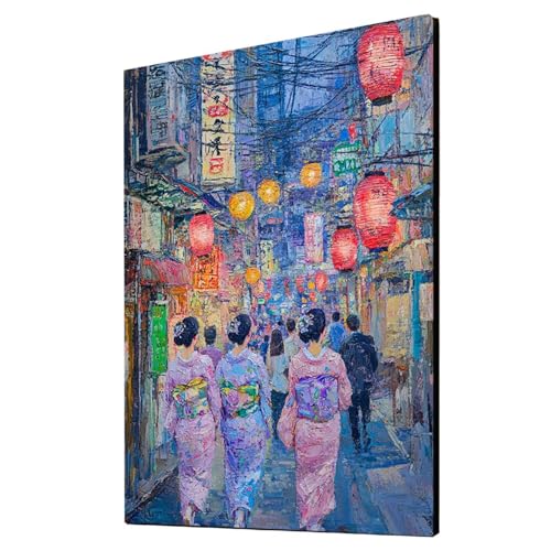 Malen Nach Zahlen Erwachsene Japan DIY Set Erwachsene mit Leinwand zum Bemalen Geisha 40 x 30CM 36 Farben Acrylfarben Set und Pinsel, Malen Nach Zahlen Kinder für Deko Wohnzimmer Geschenke 2YH-1022 Malen Nach Zahlen Erwachsene Japan DIY Set Erwachsene mit Leinwand zum Bemalen Geisha 40 x 30CM 36 Farben Acrylfarben Set und Pinsel, Malen Nach Zahlen Kinder für Deko Wohnzimmer Geschenke 2YH-1022 von Generic