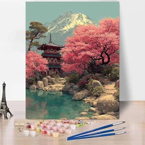Malen Nach Zahlen Erwachsene Japan Malen Nach Zahlen Landschaft, DIY Set Erwachsene Mit 3 - Pinseln und Acrylfarbe, Handgemalt Ölgemälde für Frauen, Deko Wohnzimmer 100x135cm Ohne Rahmen -XY721 Malen Nach Zahlen Erwachsene Japan Malen Nach Zahlen Landschaft, DIY Set Erwachsene Mit 3 - Pinseln und Acrylfarbe, Handgemalt Ölgemälde für Frauen, Deko Wohnzimmer 100x135cm Ohne Rahmen -XY721 von Generic