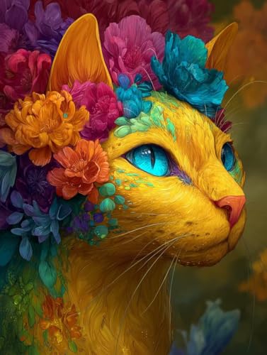Malen Nach Zahlen Erwachsene Katze, DIY Basteln Erwachsene Leinwand Kit für Wanddeko, Blume Malen Nach Zahlen Mit Pinseln und Acrylfarbe, DIY Paint by Numbers, Geschenke für Frauen, 40x50cm 3-2312 Malen Nach Zahlen Erwachsene Katze, DIY Basteln Erwachsene Leinwand Kit für Wanddeko, Blume Malen Nach Zahlen Mit Pinseln und Acrylfarbe, DIY Paint by Numbers, Geschenke für Frauen, 40x50cm 3-2312 von Generic