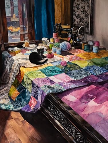 Malen Nach Zahlen Erwachsene Katze, Malen Nach Zahlen Maschine, DIY Basteln Erwachsene Leinwand Kits, DIY Paint by Numbers Adult Kits Mit Pinseln und Acrylfarbe, Geschenk für Wanddeko, 90x120cm J-7908 Malen Nach Zahlen Erwachsene Katze, Malen Nach Zahlen Maschine, DIY Basteln Erwachsene Leinwand Kits, DIY Paint by Numbers Adult Kits Mit Pinseln und Acrylfarbe, Geschenk für Wanddeko, 90x120cm J-7908 von Generic