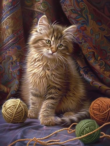 Malen Nach Zahlen Erwachsene Katze, Malen Nach Zahlen Muster, Paint by Numbers Bastelset Erwachsene DIY Handgemalt Ölgemälde Leinwand Kits für Wanddeko, Geschenke für Frauen Anfänger 100x130cm F-2518 Malen Nach Zahlen Erwachsene Katze, Malen Nach Zahlen Muster, Paint by Numbers Bastelset Erwachsene DIY Handgemalt Ölgemälde Leinwand Kits für Wanddeko, Geschenke für Frauen Anfänger 100x130cm F-2518 von Generic