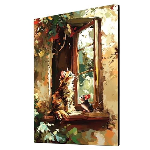 Malen Nach Zahlen Erwachsene Katze DIY Set Erwachsene mit Leinwand zum Bemalen Maus 110 x 80 CM 36 Farben Acrylfarben Set und Pinsel, Malen Nach Zahlen Kinder für Deko Wohnzimmer Geschenke 2YH-4528 Malen Nach Zahlen Erwachsene Katze DIY Set Erwachsene mit Leinwand zum Bemalen Maus 110 x 80 CM 36 Farben Acrylfarben Set und Pinsel, Malen Nach Zahlen Kinder für Deko Wohnzimmer Geschenke 2YH-4528 von Generic