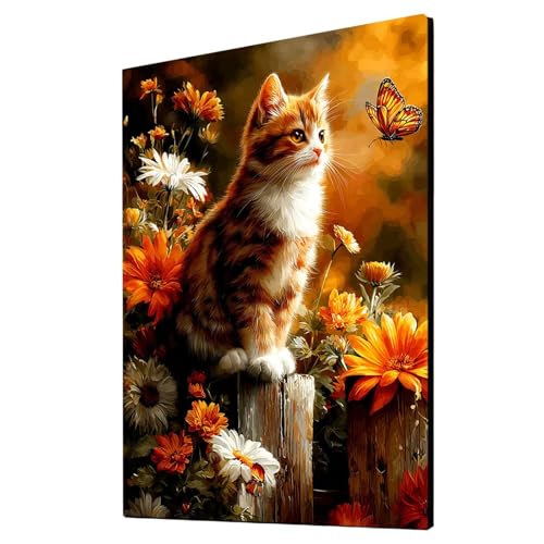 Malen Nach Zahlen Erwachsene Katze DIY Set Erwachsene mit Leinwand zum Bemalen Schmetterling 135x100cm 36 Farben Acrylfarben Set und Pinsel, Malen Nach Zahlen Kinder für Deko Wohnzimmer 2YH-3450 Malen Nach Zahlen Erwachsene Katze DIY Set Erwachsene mit Leinwand zum Bemalen Schmetterling 135x100cm 36 Farben Acrylfarben Set und Pinsel, Malen Nach Zahlen Kinder für Deko Wohnzimmer 2YH-3450 von Generic