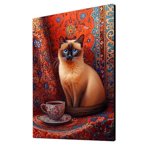 Malen Nach Zahlen Erwachsene Katze DIY Set Erwachsene mit Leinwand zum Bemalen Tier 135x100cm 36 Farben Acrylfarben Set und Pinsel, Malen Nach Zahlen Kinder für Deko Wohnzimmer Geschenke 2YH-1110 Malen Nach Zahlen Erwachsene Katze DIY Set Erwachsene mit Leinwand zum Bemalen Tier 135x100cm 36 Farben Acrylfarben Set und Pinsel, Malen Nach Zahlen Kinder für Deko Wohnzimmer Geschenke 2YH-1110 von Generic