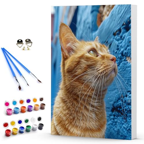 Malen Nach Zahlen Erwachsene Katze Malen Nach Zahlen Bastelset Erwachsene, DIY Tier Mit Pinseln und Acrylfarben Handgemalt Ölgemälde Leinwand Set, Home Deko Geschenk 20x30 cm Ohne Rahmen -TL25035N Malen Nach Zahlen Erwachsene Katze Malen Nach Zahlen Bastelset Erwachsene, DIY Tier Mit Pinseln und Acrylfarben Handgemalt Ölgemälde Leinwand Set, Home Deko Geschenk 20x30 cm Ohne Rahmen -TL25035N von Generic