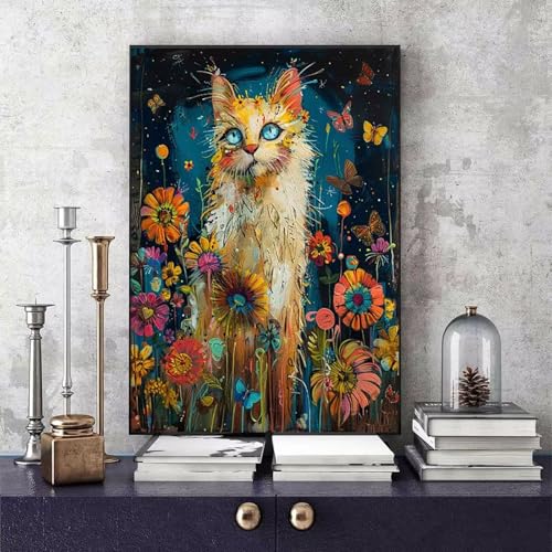 Malen Nach Zahlen Erwachsene Katze Malen Nach Zahlen Chrysantheme, DIY Set Erwachsene Paint by Numbers mit 3 Pinsel und Acrylfarben für Zimmer Deko Wohnzimmer, Geschenke 20 X 30 CM -bby2506L4XPB Malen Nach Zahlen Erwachsene Katze Malen Nach Zahlen Chrysantheme, DIY Set Erwachsene Paint by Numbers mit 3 Pinsel und Acrylfarben für Zimmer Deko Wohnzimmer, Geschenke 20 X 30 CM -bby2506L4XPB von Generic