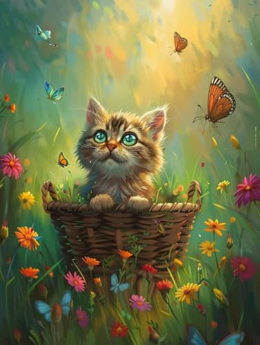 Malen Nach Zahlen Erwachsene Katze Malen Nach Zahlen Schmetterling, Painting by Numbers, DIY Basteln Erwachsene Handgemalt Ölgemälde Set Mit Pinseln und Acrylfarbe für Zimmer Deko 60x80cm 5-7921 Malen Nach Zahlen Erwachsene Katze Malen Nach Zahlen Schmetterling, Painting by Numbers, DIY Basteln Erwachsene Handgemalt Ölgemälde Set Mit Pinseln und Acrylfarbe für Zimmer Deko 60x80cm 5-7921 von Generic