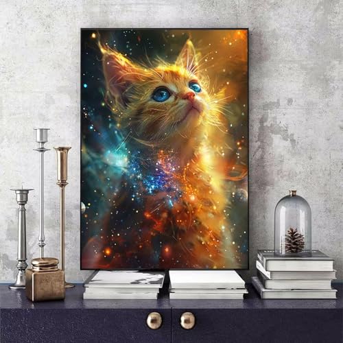 Malen Nach Zahlen Erwachsene Katze Malen Nach Zahlen Tier, DIY Set Erwachsene Paint by Numbers mit 3 Pinsel und Acrylfarben für Zimmer Deko Wohnzimmer, Geschenke für Frauen 70 x 95 cm -bby2506OS Malen Nach Zahlen Erwachsene Katze Malen Nach Zahlen Tier, DIY Set Erwachsene Paint by Numbers mit 3 Pinsel und Acrylfarben für Zimmer Deko Wohnzimmer, Geschenke für Frauen 70 x 95 cm -bby2506OS von Generic