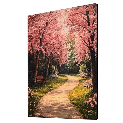 Malen Nach Zahlen Erwachsene Kirschblüten DIY Set Erwachsene mit Leinwand zum Bemalen Landschaft 50x70 cm 36 Farben Acrylfarben Set und Pinsel, Malen Nach Zahlen Kinder für Deko Wohnzimmer 2YH-2505 Malen Nach Zahlen Erwachsene Kirschblüten DIY Set Erwachsene mit Leinwand zum Bemalen Landschaft 50x70 cm 36 Farben Acrylfarben Set und Pinsel, Malen Nach Zahlen Kinder für Deko Wohnzimmer 2YH-2505 von Generic