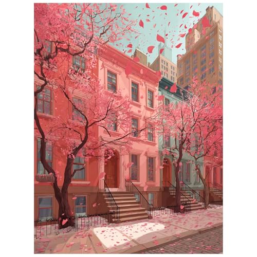 Malen Nach Zahlen Erwachsene Kirschblüten Malen Nach Zahlen Kinder, DIY Set Erwachsene mit Pinselset Acrylfarben Set Leinwand zum Bemalen 30x40CM, Stadt Paint by Numbers Deko wohnzimmer 8YH-2942 Malen Nach Zahlen Erwachsene Kirschblüten Malen Nach Zahlen Kinder, DIY Set Erwachsene mit Pinselset Acrylfarben Set Leinwand zum Bemalen 30x40CM, Stadt Paint by Numbers Deko wohnzimmer 8YH-2942 von Generic