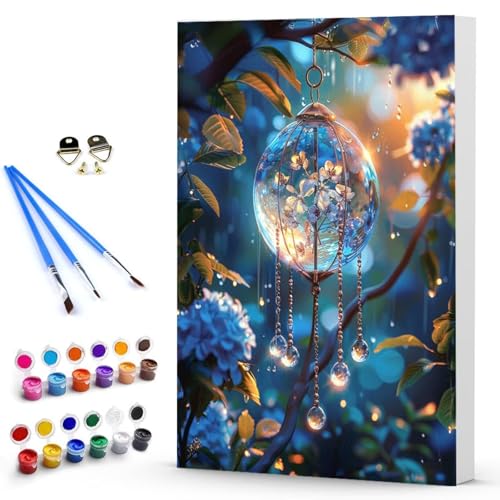 Malen Nach Zahlen Erwachsene Kristall Malen Nach Zahlen Bastelset Erwachsene, DIY Blume Mit Pinseln und Acrylfarben Handgemalt Ölgemälde Leinwand Set, Home Deko 60 x 80 CM Ohne Rahmen -TL2503L7 von Generic