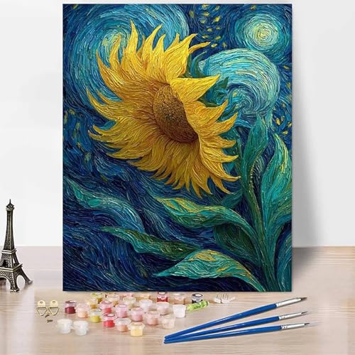 Malen Nach Zahlen Erwachsene Kunst Malen Nach Zahlen Sonnenblume, DIY Set Erwachsene Mit 3 - Pinseln und Acrylfarbe, Handgemalt Ölgemälde für Frauen, Deko Wohnzimmer 100 x 135 cm Ohne Rahmen -XY36L Malen Nach Zahlen Erwachsene Kunst Malen Nach Zahlen Sonnenblume, DIY Set Erwachsene Mit 3 - Pinseln und Acrylfarbe, Handgemalt Ölgemälde für Frauen, Deko Wohnzimmer 100 x 135 cm Ohne Rahmen -XY36L von Generic