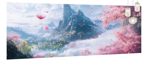 Malen Nach Zahlen Erwachsene Landschaft,DIY Malen Nach Zahlen XXL Paint by Numbers für Anfänger,Bastelset Handgemalt Ölgemälde Kreativ Set Mit Pinseln und Acrylfarbe,Home Décor Blumen 90 X 240cm Y898 von Generic