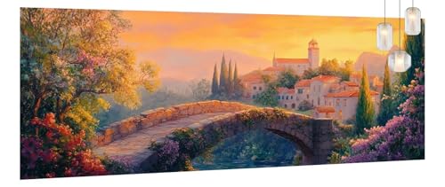 Malen Nach Zahlen Erwachsene Landschaft,DIY Malen Nach Zahlen XXL Paint by Numbers für Anfänger,Bastelset Handgemalt Ölgemälde Kreativ Set Mit Pinseln und Acrylfarbe,Home Décor Brücke 70 X 160cm Y960 Malen Nach Zahlen Erwachsene Landschaft,DIY Malen Nach Zahlen XXL Paint by Numbers für Anfänger,Bastelset Handgemalt Ölgemälde Kreativ Set Mit Pinseln und Acrylfarbe,Home Décor Brücke 70 X 160cm Y960 von Generic
