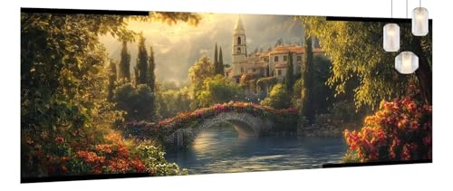 Malen Nach Zahlen Erwachsene Landschaft,DIY Paint by Numbers für Anfänger und Kinder,Bastelset Handgemalt Ölgemälde Kreativ Set Mit 3-Pinseln und Acrylfarbe,Geschenk Home Décor Brücke 50 X 120cm Y961 Malen Nach Zahlen Erwachsene Landschaft,DIY Paint by Numbers für Anfänger und Kinder,Bastelset Handgemalt Ölgemälde Kreativ Set Mit 3-Pinseln und Acrylfarbe,Geschenk Home Décor Brücke 50 X 120cm Y961 von Generic