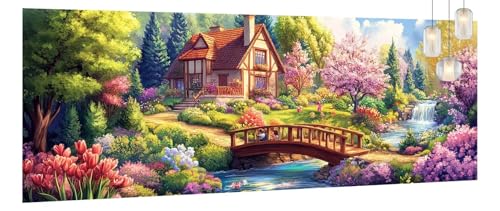Malen Nach Zahlen Erwachsene Landschaft,DIY Paint by Numbers für Anfänger und Kinder,Bastelset Handgemalt Ölgemälde Kreativ Set Mit 3-Pinseln und Acrylfarbe,Geschenk Home Décor Brücke 80 X 180cm Y969 Malen Nach Zahlen Erwachsene Landschaft,DIY Paint by Numbers für Anfänger und Kinder,Bastelset Handgemalt Ölgemälde Kreativ Set Mit 3-Pinseln und Acrylfarbe,Geschenk Home Décor Brücke 80 X 180cm Y969 von Generic