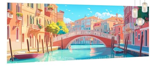 Malen Nach Zahlen Erwachsene Landschaft,DIY Paint by Numbers für Anfänger und Kinder,Bastelset Handgemalt Ölgemälde Kreativ Set Mit 3-Pinseln und Acrylfarbe,Geschenk Home Décor Brücke 90 X 240cm Y967 Malen Nach Zahlen Erwachsene Landschaft,DIY Paint by Numbers für Anfänger und Kinder,Bastelset Handgemalt Ölgemälde Kreativ Set Mit 3-Pinseln und Acrylfarbe,Geschenk Home Décor Brücke 90 X 240cm Y967 von Generic