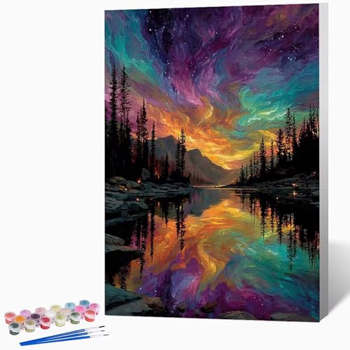 Malen Nach Zahlen Erwachsene Landschaft Malen Nach Zahlen Abstrakt, Bastelset Erwachsene Mit 3-Pinseln Und Acrylfarbe, DIY Handgemalt öLgemäLde Kit FüR Geschenke 40 x 50 cm Ohne Rahmen -LKF0713VB Malen Nach Zahlen Erwachsene Landschaft Malen Nach Zahlen Abstrakt, Bastelset Erwachsene Mit 3-Pinseln Und Acrylfarbe, DIY Handgemalt öLgemäLde Kit FüR Geschenke 40 x 50 cm Ohne Rahmen -LKF0713VB von Generic
